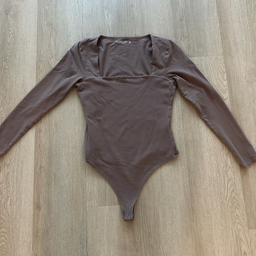 Brown Long Sleeve Bodysuit